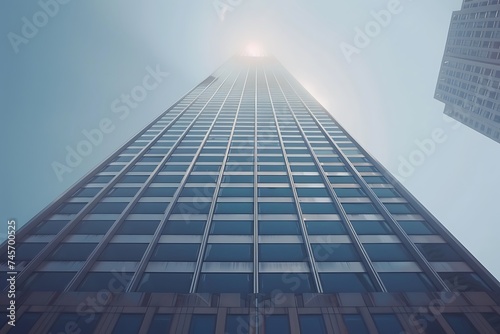 Skyscraper Stature: Emphasizing the Stature of an Office Tower from Below