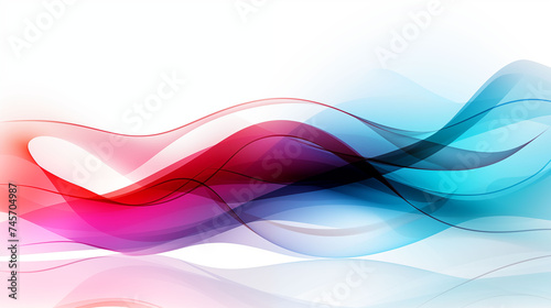 An abstract digital art piece featuring flowing waves with a gradient of vibrant colors, symbolizing movement and fluidity.