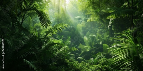 The lush charm of a green tropical forest awaits your exploration