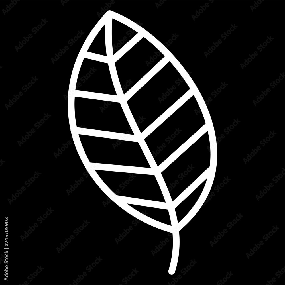 leaf icon isolated in black background, vector illustration leaf icon isolated in black background, vector illustration