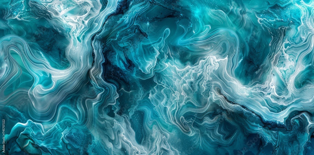 Abstract Turquoise and White Fluid Art Pattern
Abstract Turquoise and White Fluid Art Pattern