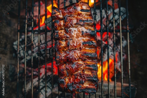 Succulent Grilled BBQ Ribs Ready for a Hearty Meal - Styled - Generative AI
