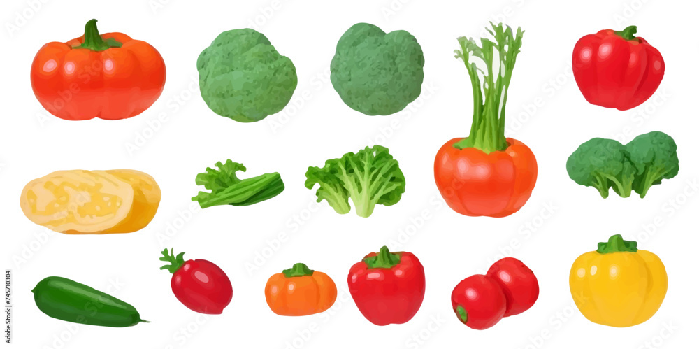 Set of Vegetables and Desserts Isometric Icons .Isolated Big set of color icons on the theme of healthy food. Flat design. colored tomato sketch icon Vector
Set of Vegetables and Desserts Isometric Icons .Isolated Big set of color icons on the theme of healthy food. Flat design. colored tomato sketch icon Vector