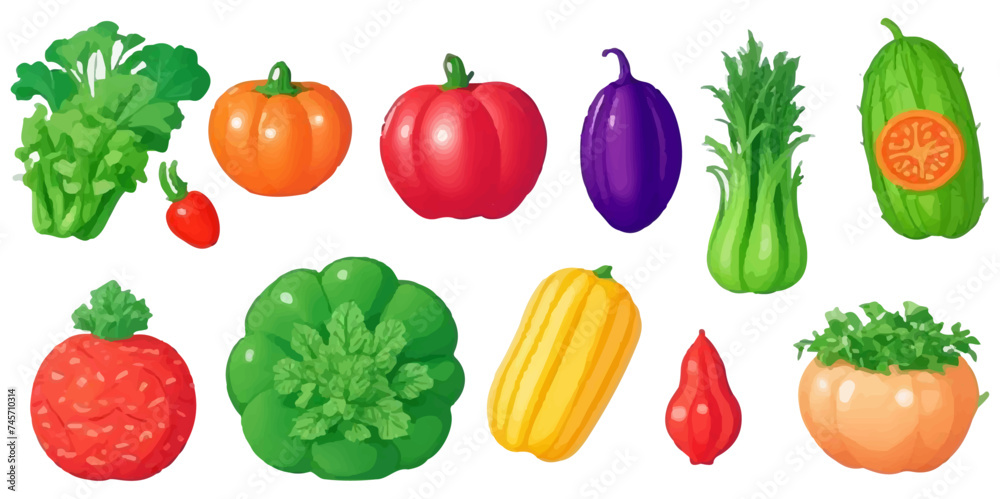 Set of Vegetables and Desserts Isometric Icons .Isolated Big set of color icons on the theme of healthy food. Flat design. colored tomato sketch icon Vector
Set of Vegetables and Desserts Isometric Icons .Isolated Big set of color icons on the theme of healthy food. Flat design. colored tomato sketch icon Vector