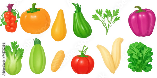 Set of Vegetables and Desserts Isometric Icons .Isolated Big set of color  icons on the theme of healthy  food. Flat design.  colored tomato sketch icon Vector
