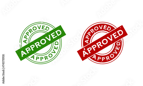 approved grunge stamp vector