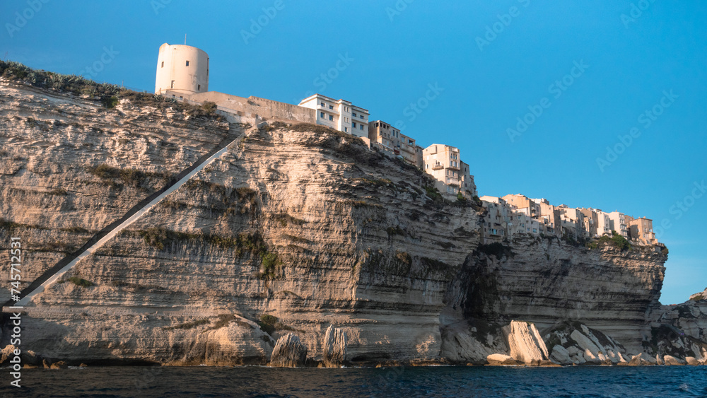 Excursion and discovery of the city of Bonifacio, its cliffs, the stairs of the King of Aragon and the Mediterranean Sea, in Corsica