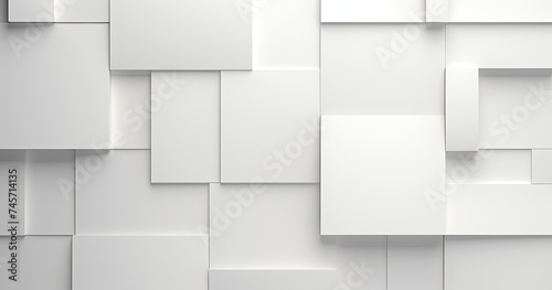 Abstract Geometric Design on White Wall