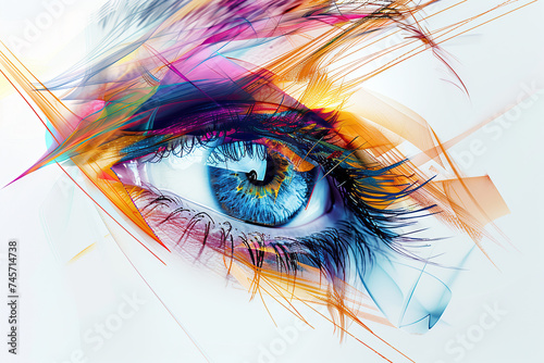 Abstract drawing of a human eye