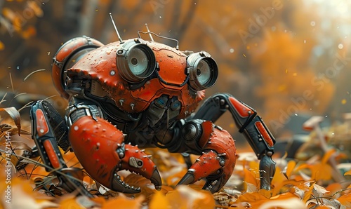 Crab robot A cats  Magic  Moon  Autumn Recycle  Endangered species