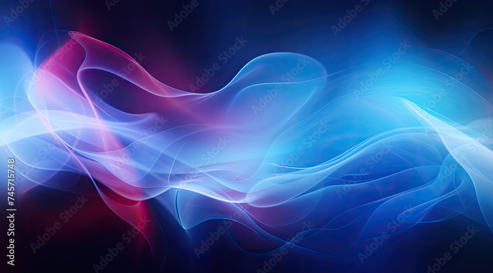 Vibrant Blue, Red, and White Background With Smoke
