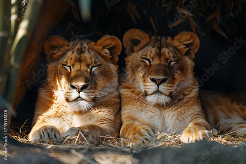 A handsome lion, king of beasts, and lionesses  © Evhen Pylypchuk