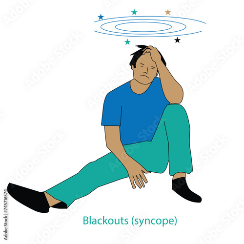 Conceptual Illustration of Blackouts or syncope