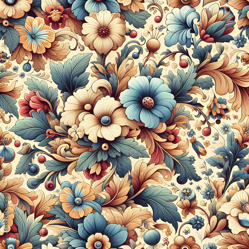 abstract floral background.   flower, pattern, seamless, floral, vector, nature, design, flowers, decoration, art, wallpaper, illustration, leaf, summer, texture,Ai generated 