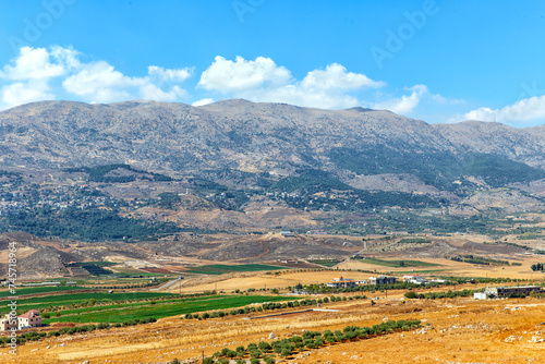 Picturesque mountains of southern Lebanon. Litani River Valley