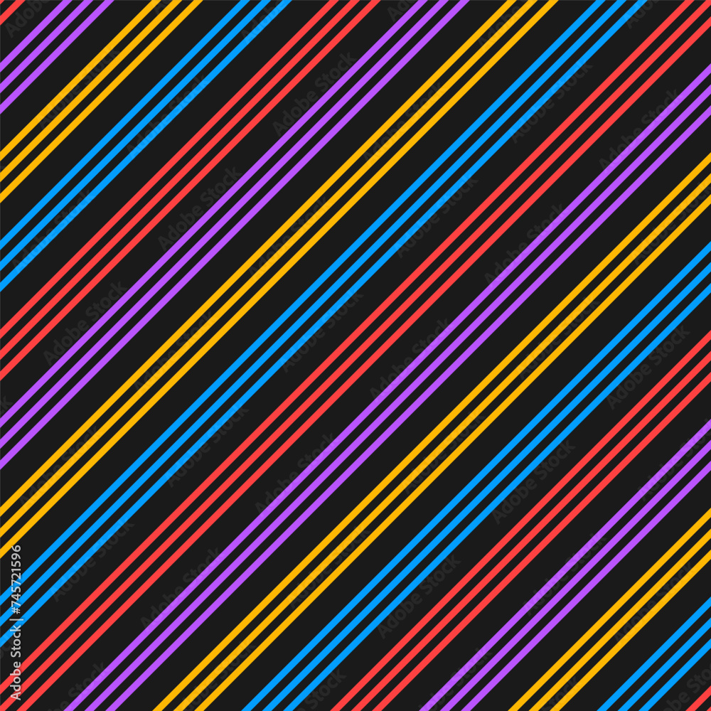 Obraz premium Seamless pattern with colorful oblique stripes