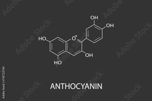 anthocyanin molecular skeletal chemical formula
