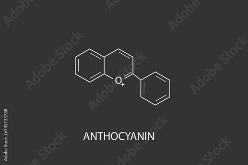 anthocyanin molecular skeletal chemical formula