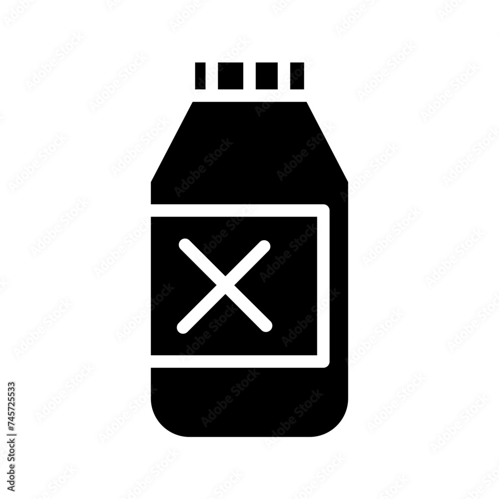 Bottle Chemical Danger Glyph Icon Bottle Chemical Danger Glyph Icon