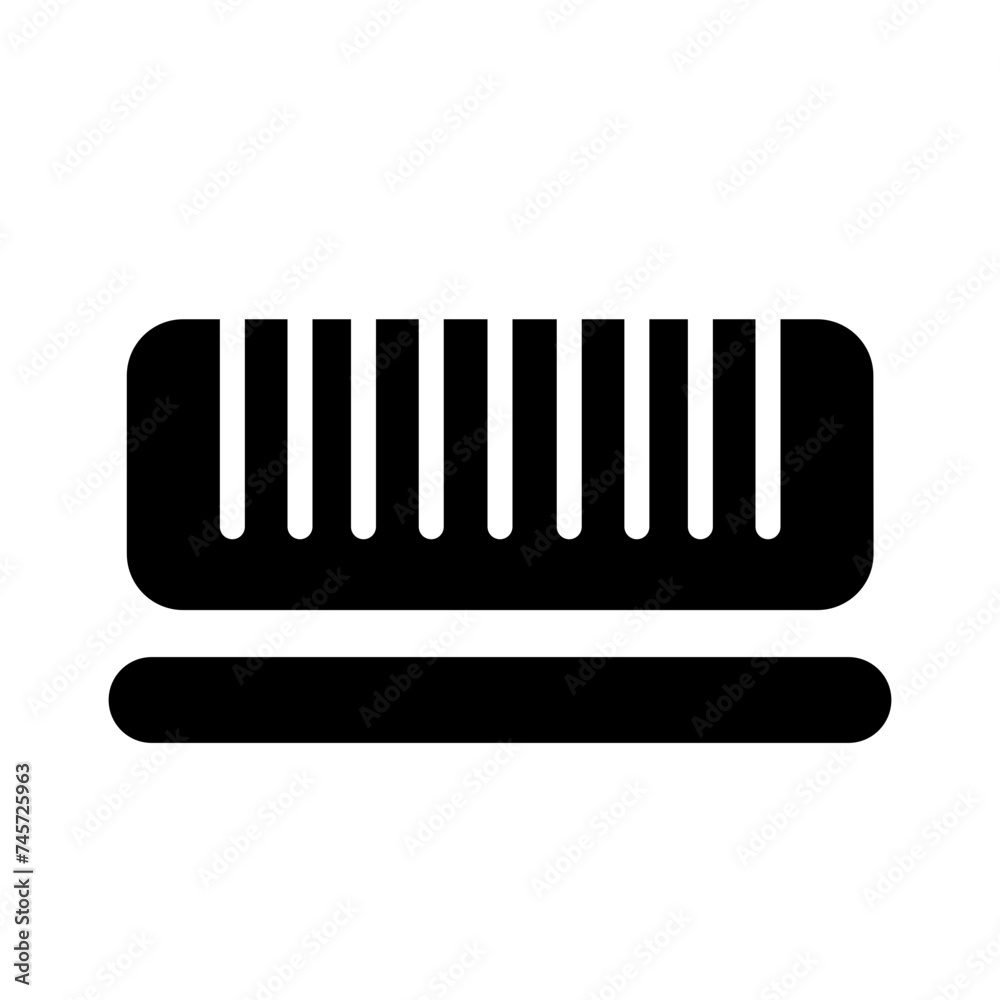 Beard Comb Hair Glyph Icon Beard Comb Hair Glyph Icon