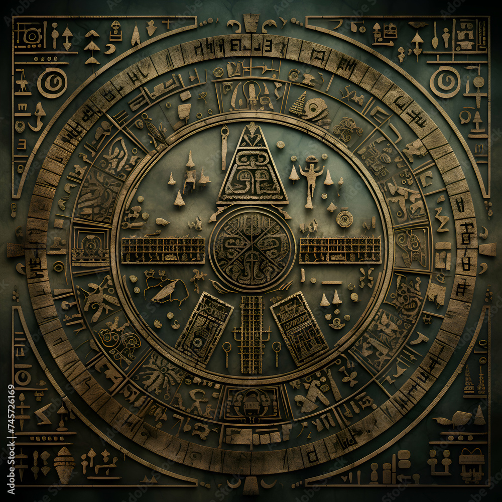 Astronomical horoscope. Zodiac signs. Vector illustration.