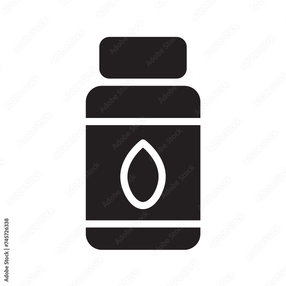 Bottle Care Cosmetics Glyph Icon Bottle Care Cosmetics Glyph Icon