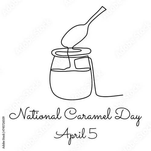 line art of National Caramel Day good for National Caramel Day celebrate. line art. illustration.