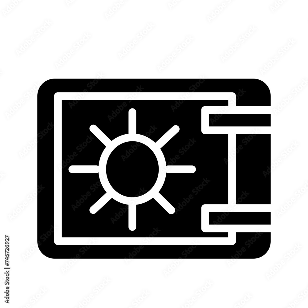 Locker Money Safe Glyph Icon Locker Money Safe Glyph Icon