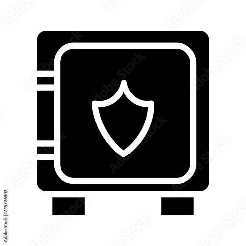 Free Download Locker Bank Safe Glyph Icon - GFXLoad