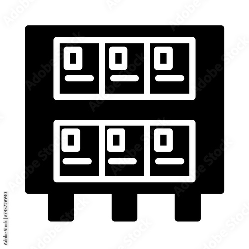 Locker Office Wardrobe Glyph Icon