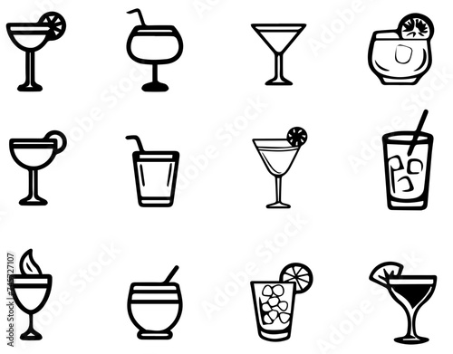 Cocktail vector transparent background PNG clipart
