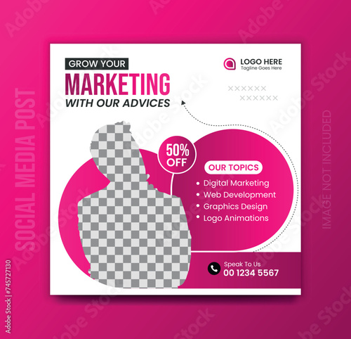 Digital marketing agency social media post and Corporate ads post design 