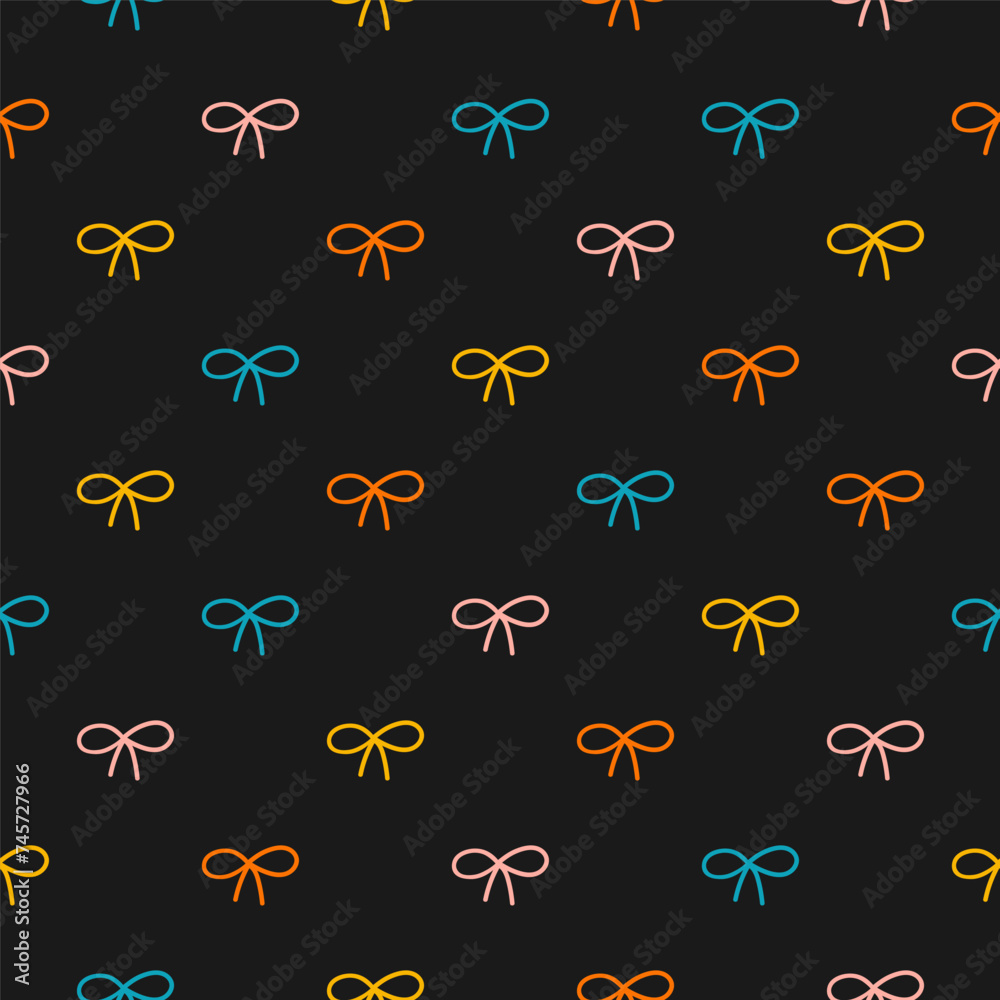Seamless pattern with colorful bows Seamless pattern with colorful bows