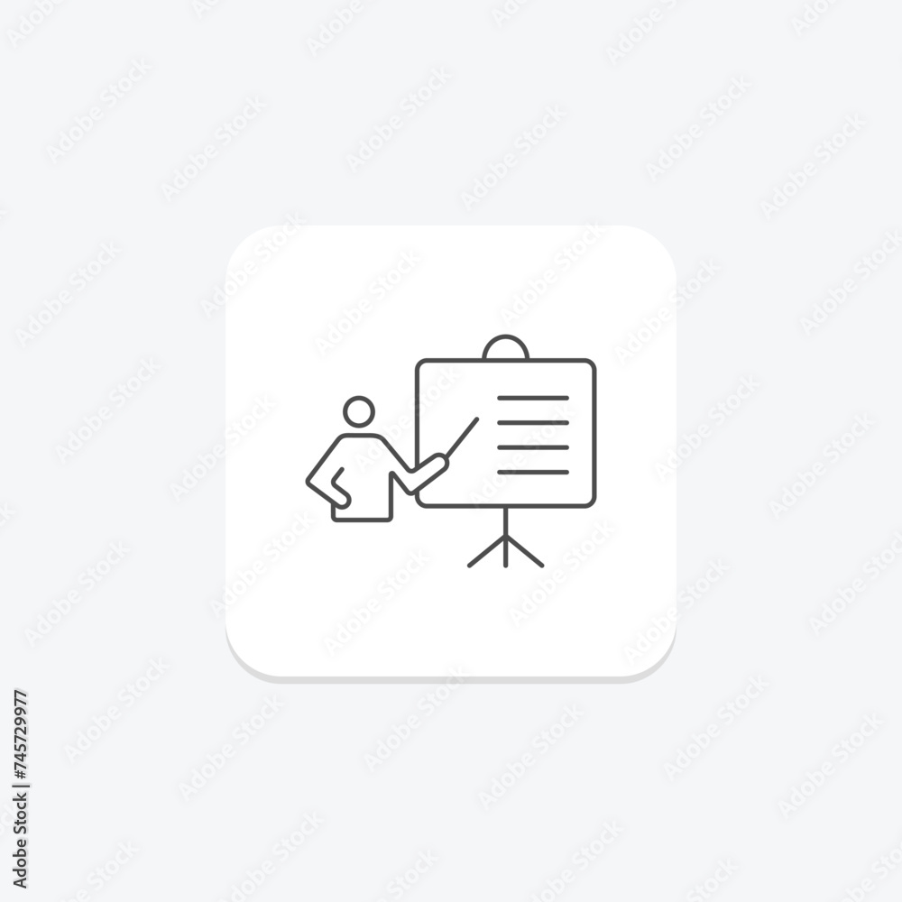 Tutoring icon, coaching, mentoring, instruction, guidance thinline icon, editable vector icon, pixel perfect, illustrator ai file Tutoring icon, coaching, mentoring, instruction, guidance thinline icon, editable vector icon, pixel perfect, illustrator ai file