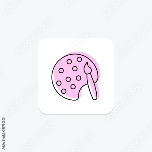Arts icon, artistic study, artistic research, artistic inquiry, visual arts color shadow thinline icon, editable vector icon, pixel perfect, illustrator ai file