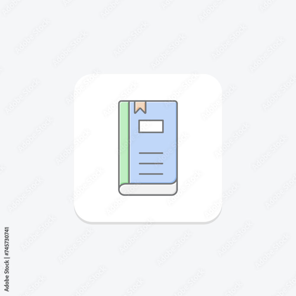 Books icon, literature, reading, library, novels lineal color icon, editable vector icon, pixel perfect, illustrator ai file Books icon, literature, reading, library, novels lineal color icon, editable vector icon, pixel perfect, illustrator ai file