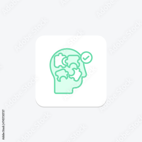 Problem Solving icon, problem-solving skills, problem solving techniques, problem solving strategies, problem solving approaches lineal color icon, editable vector icon, pixel perfect