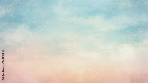 Artistic soft cloud and sky with grunge paper texture