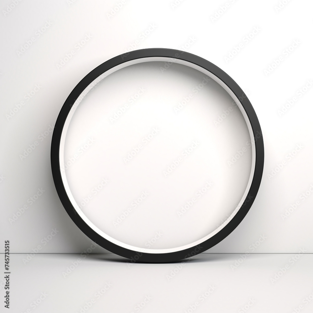 circle minimalist, white background сreated with Generative Ai circle minimalist, white background сreated with Generative Ai