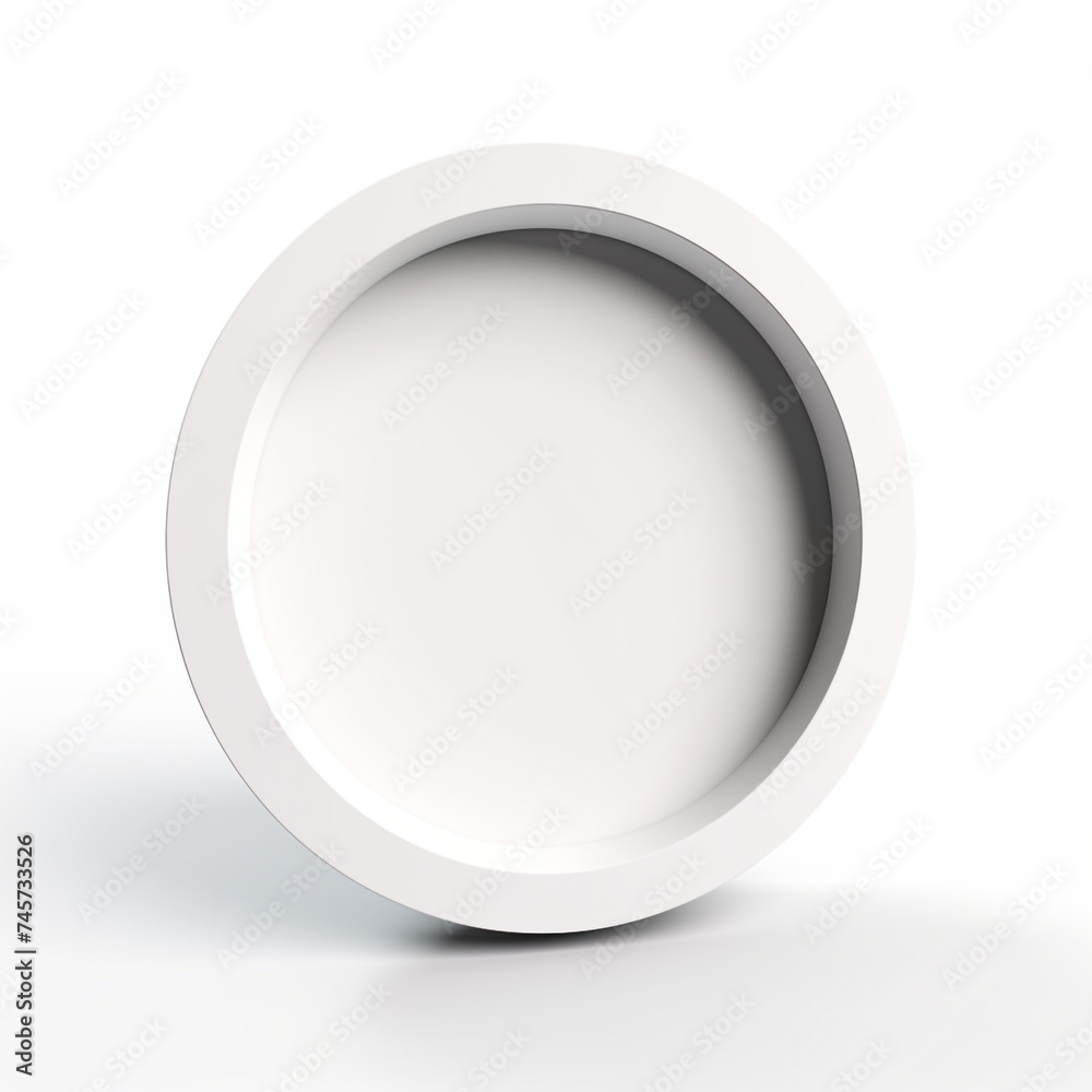 circle minimalist, white background сreated with Generative Ai circle minimalist, white background сreated with Generative Ai