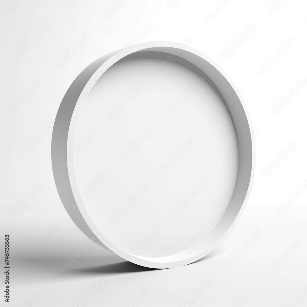 circle minimalist, white background сreated with Generative Ai circle minimalist, white background сreated with Generative Ai
