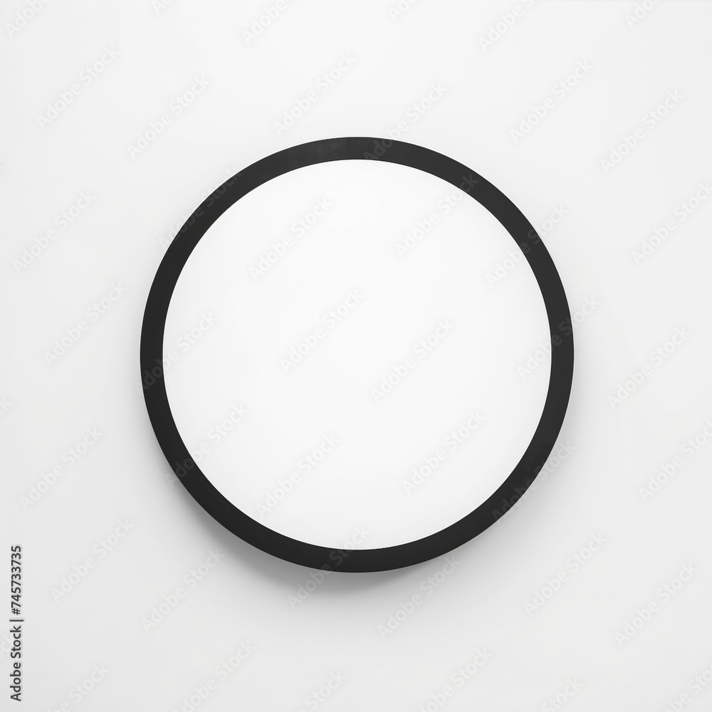 circle  minimalist, white background сreated with Generative Ai