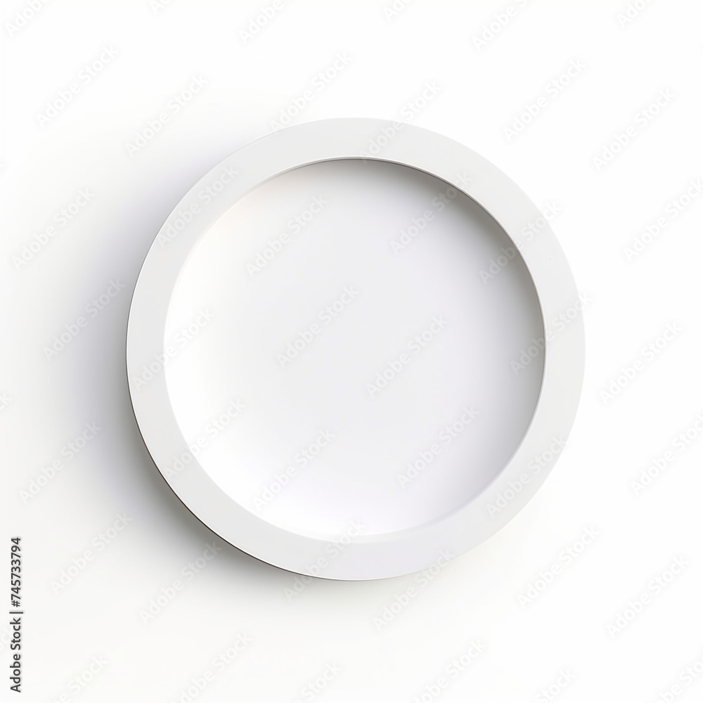 circle minimalist, white background сreated with Generative Ai circle minimalist, white background сreated with Generative Ai