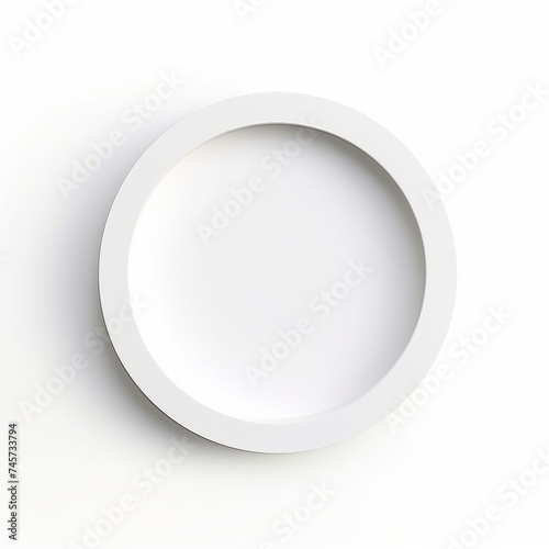 circle minimalist, white background сreated with Generative Ai