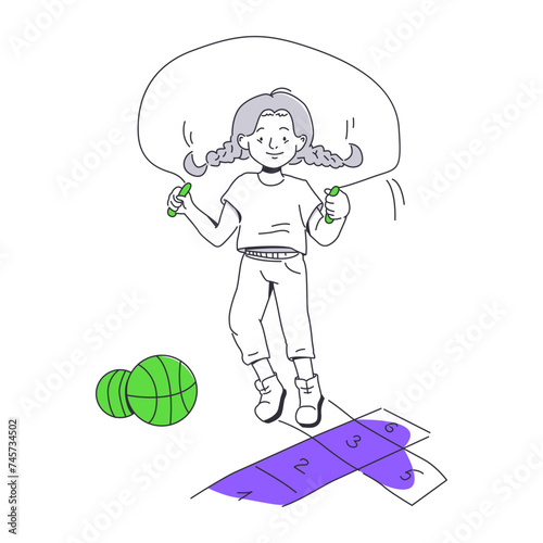 woman jumping rope