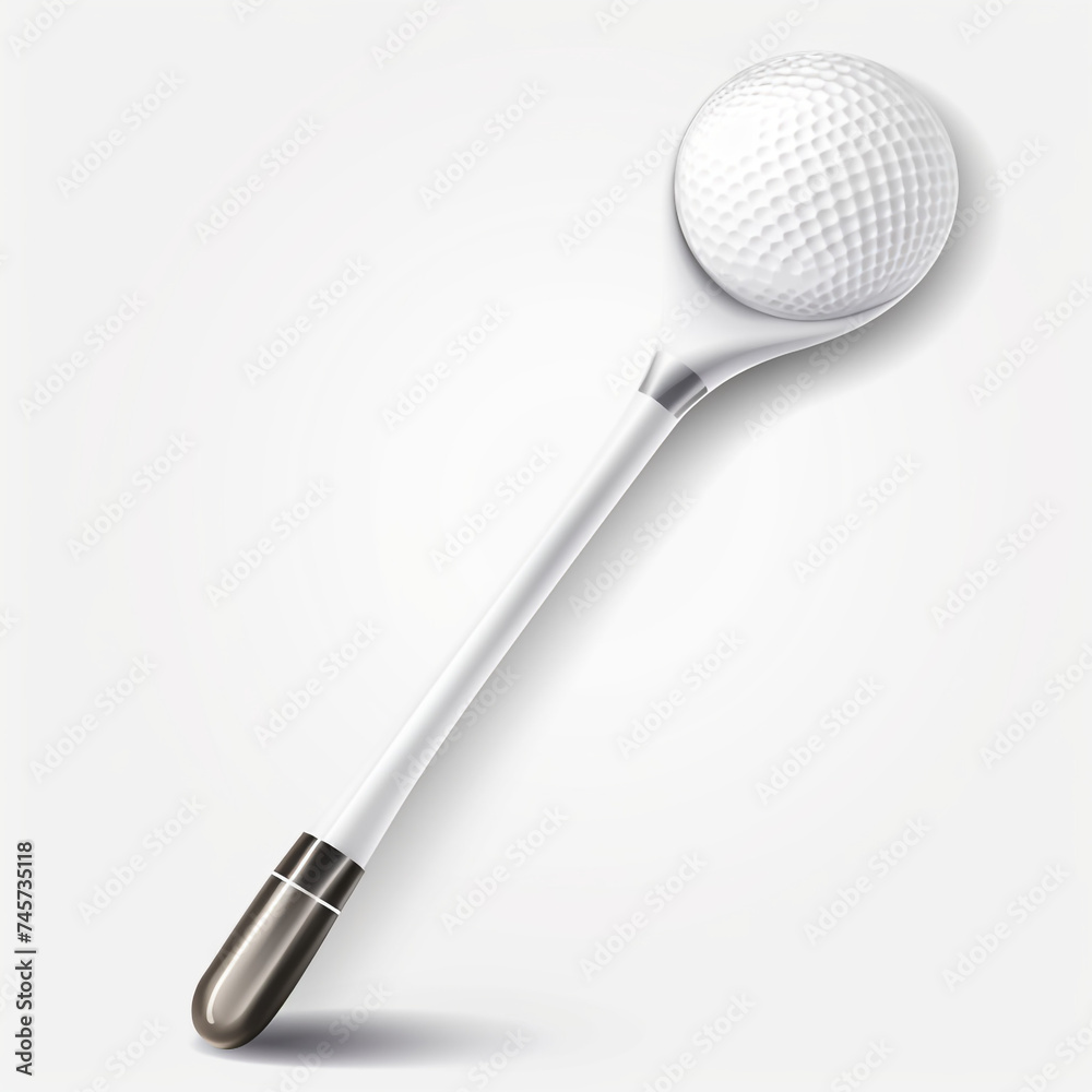 simple golf club page, realistic, cartoon, sépia, white background сreated with Generative Ai simple golf club page, realistic, cartoon, sépia, white background сreated with Generative Ai