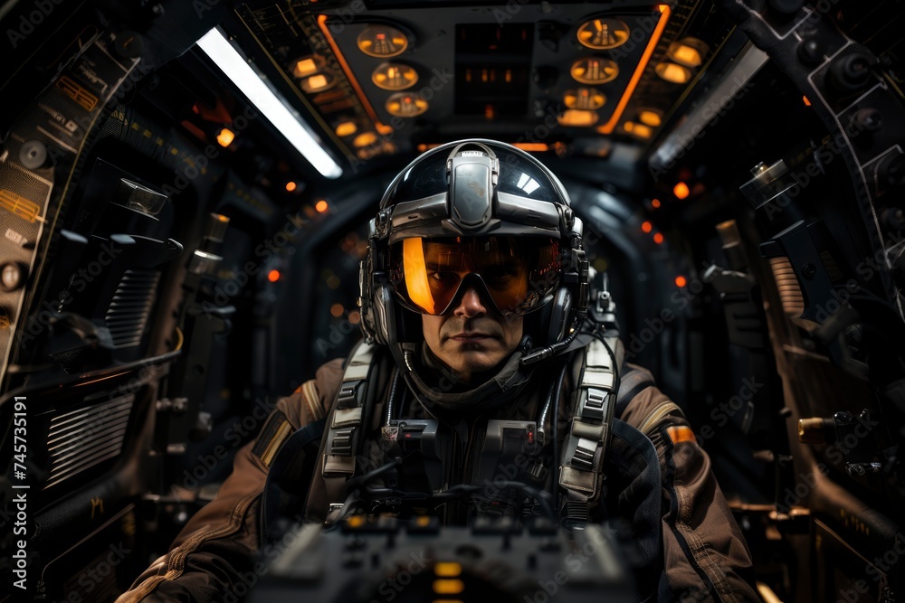 Fototapeta premium A Vision of Futuristic Aviation. Generative AI