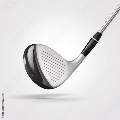 simple golf club page, realistic, cartoon, sépia, white background сreated with Generative Ai