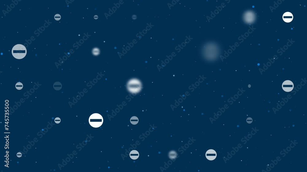 Isolate Sign Animation Template animation of evenly spaced no entry road signs of different ...