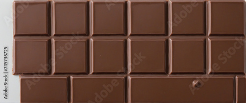 Set block of milk chocolate bar isolated on white background